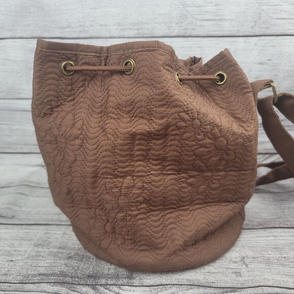 Disney Bambi Embroidered Drawstring Bucket Crossbody Bag Butterfly Flowers - Picture 2 of 3